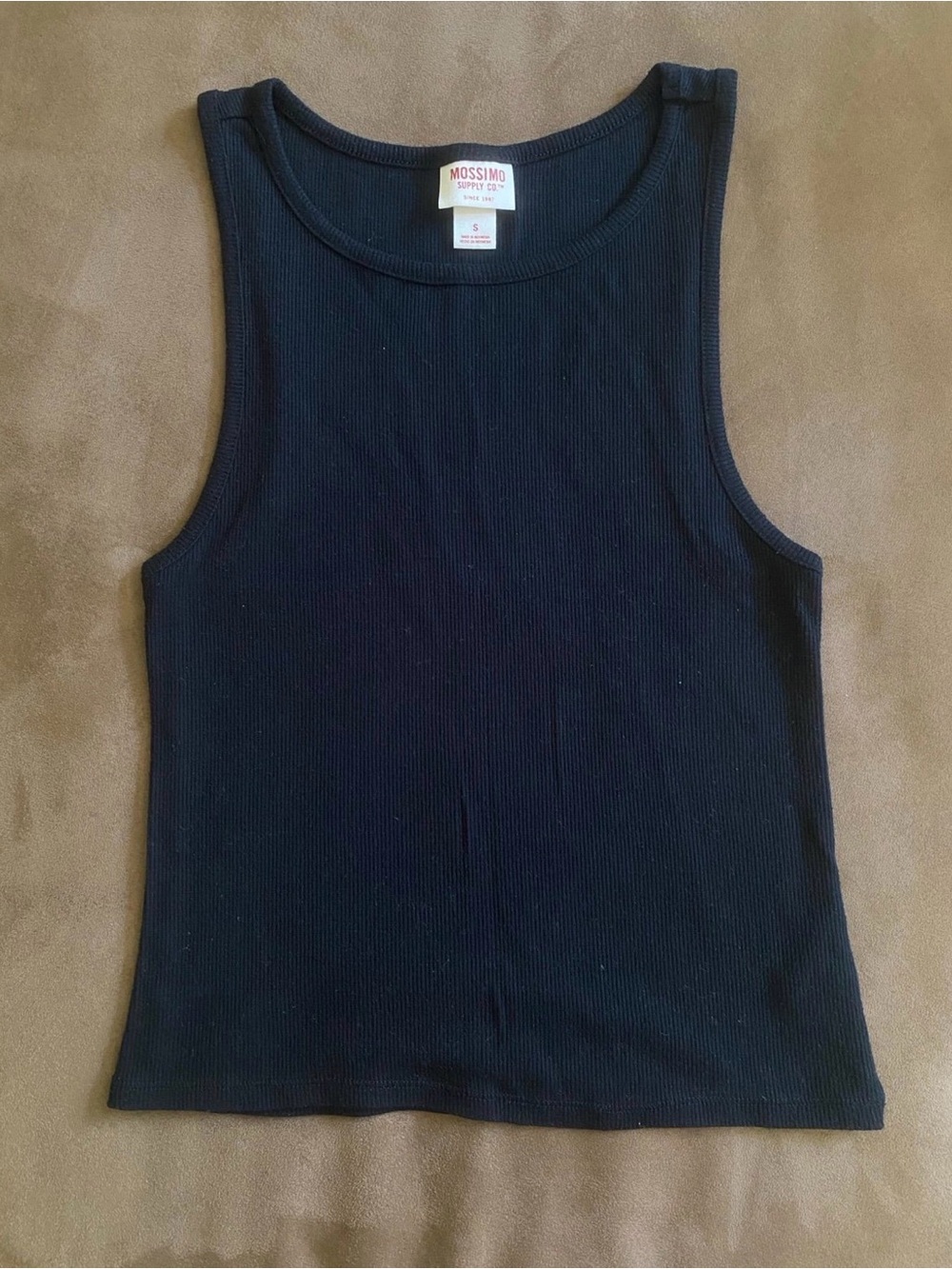 Mossimo Black Ribbed Tank Top - Women's